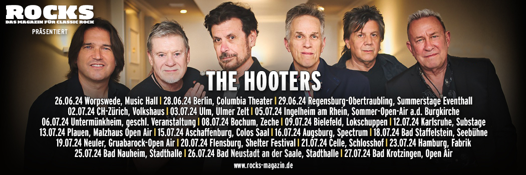Präsentations-Slider der The Hooters-Tour 2024.