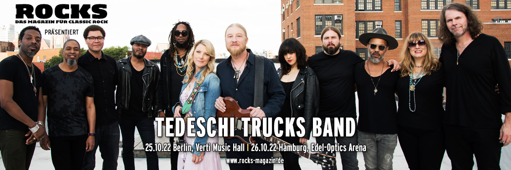 Präsentations-Slider der Tedeschi Trucks Band-Deutschlandtour 2022.