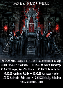 Tourposter der Axel Rudi Pell-Tour 2022/2023.
