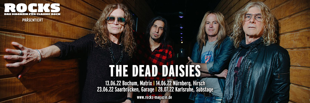 Präsentations-Slider der The Dead Daisies-Tour 2022.