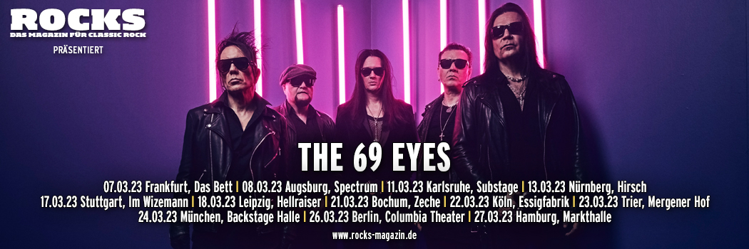 Präsentations-Slider der The 69 Eyes-Tour 2023.