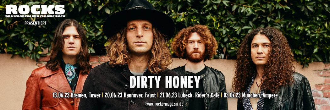 Präsentations-Slider der Dirty Honey-Tour 2023.