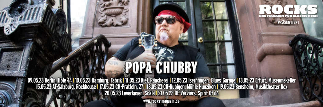 Präsentations-Slider der Popa Chubby-Tour 2023.