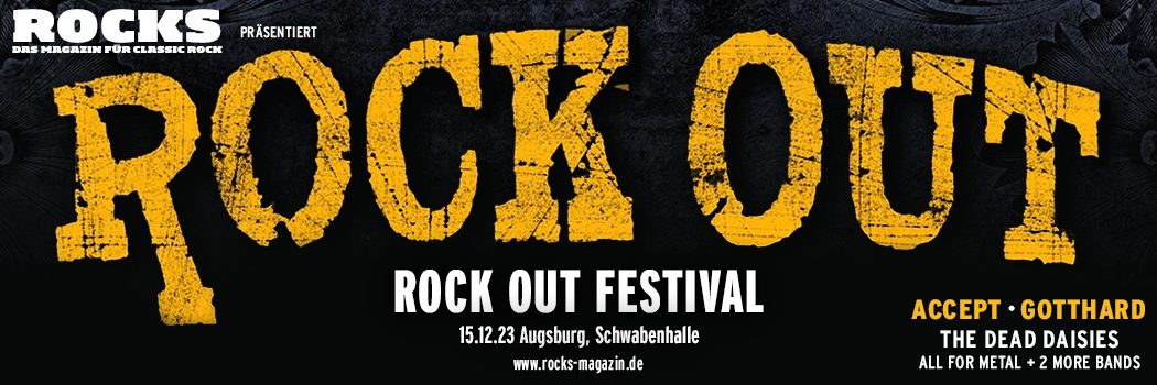 Präsentations-Slider des Rock Out-Festivals 2023.