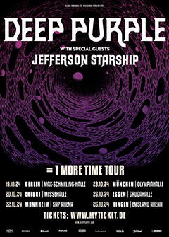 Tourposter der Deep Purple-Herbsttour 2024 mit Jefferson Starship.