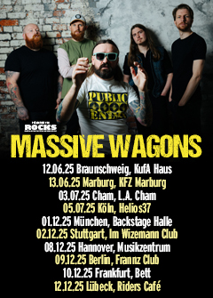 Tourposter der Massive Wagons-Tour 2025.