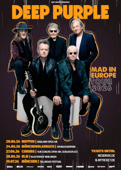 Tourposter der Deep Purple Tour 2026.