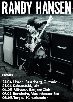 Tourposter der Randy Hansen-Tour 2026.