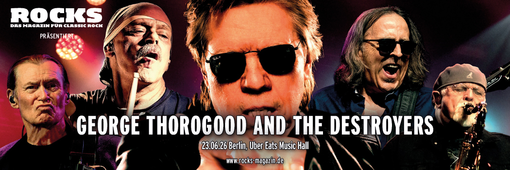 Präsentations-Slider der George Thorogood & The Destroyers-Tour 2026.