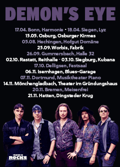 Tourposter der Demon's Eye-Tour 2026.