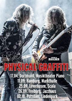 Tourposter der Physical Graffiti-Tour 2026.