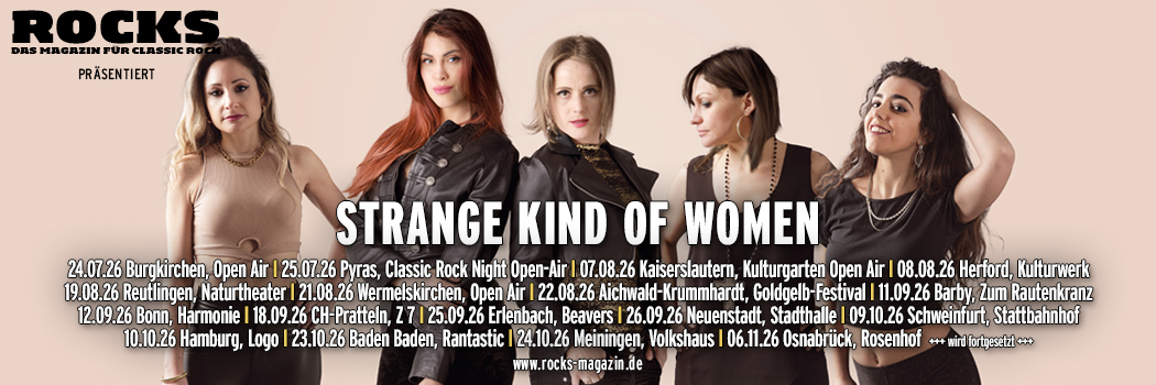 Präsentations-Slider der Strange Kind Of Women-Tour 2026.