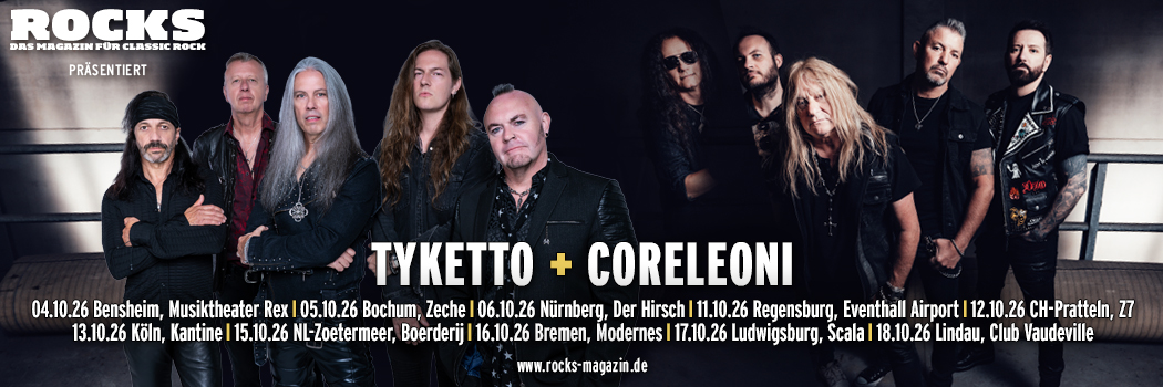 Präsentations-Slider der Tyketto/CoreLeoni-Tour 2026.