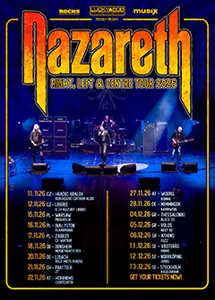 Tourposter der Nazareth-Tour 2026.