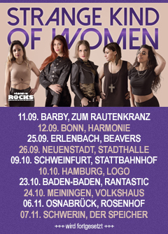 Tourposter der Strange Kind Of Women-Tour 2026.