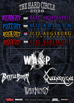 Tourposter der Hard Circle-Festivals 2026.