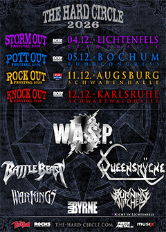 Tourposter der Hard Circle-Festivals 2026.