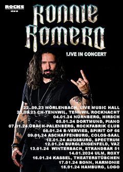 Tourposter der Ronnie Romero-Tour 2023/2024.