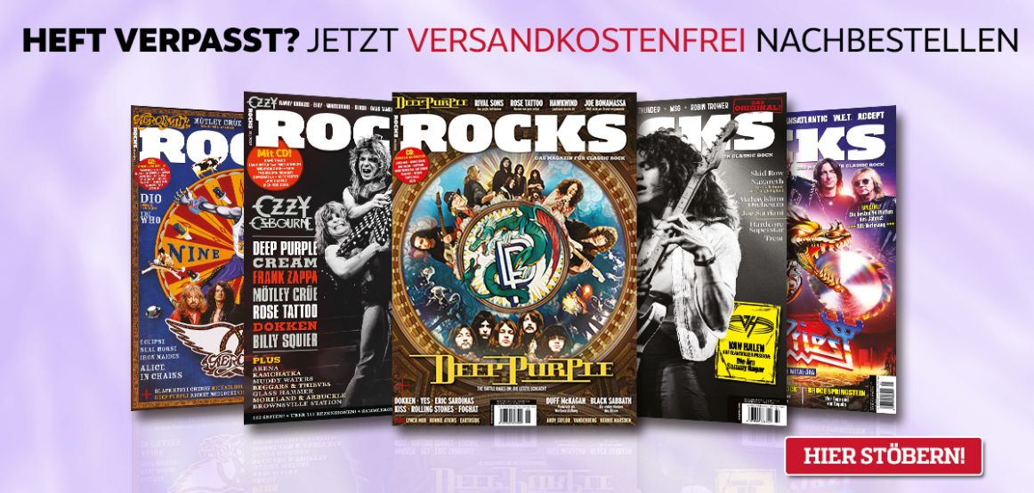 Heft nachbestellen 5er (helles lila, Aerosmith, Ozzy, Deep Purple, Van Halen, Judas Priest)