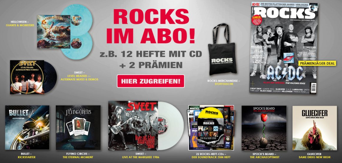 ROCKS im Abo 01/2026 (grau, rote Schrift)