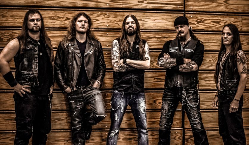 Bandfoto von Iced Earth aus dem Jahr 2018.