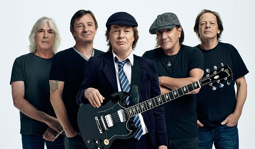 Bandfoto von AC/DC (2000).