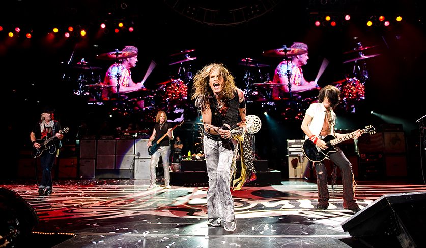 Livefoto von Aerosmith aus dem Jahr 2012 (bereitgestellt von Sony Music).