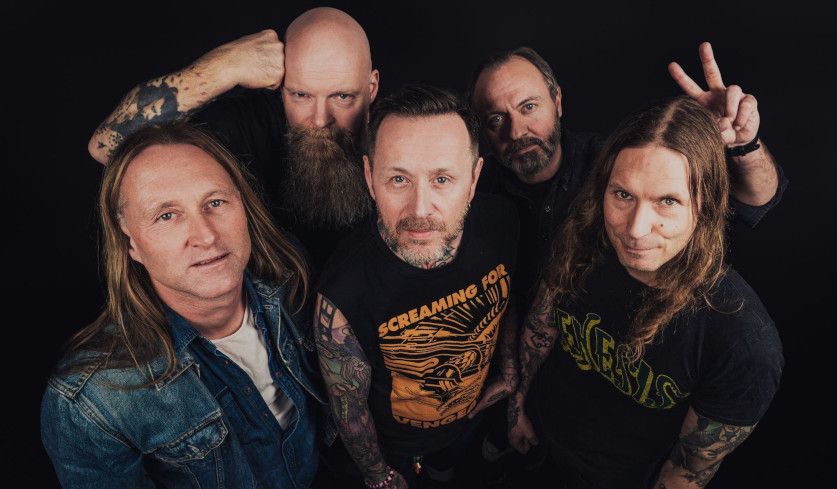 Bandfoto von Audrey Horne aus dem Jahr 2026 von Jens Kristian Rimau (bereitgestellt von Napalm Records).