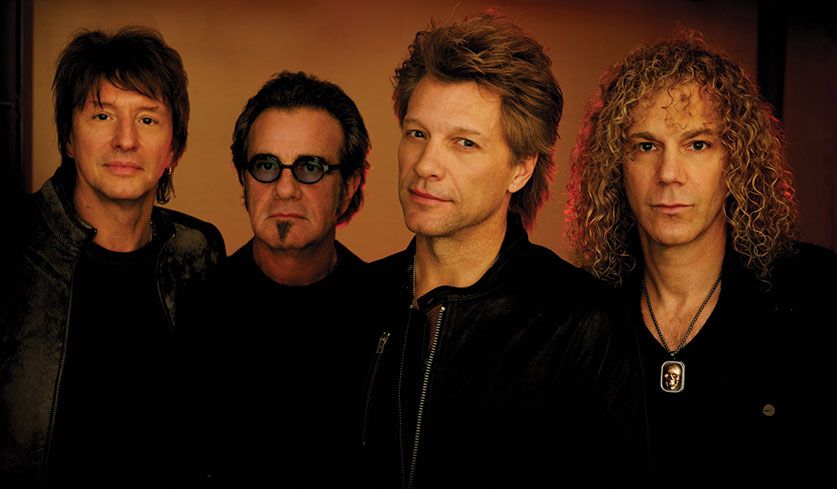 Bandfoto von Bon Jovi aus dem Jahr 2013 von David Bergman (bereitgestellt von Universal Music).