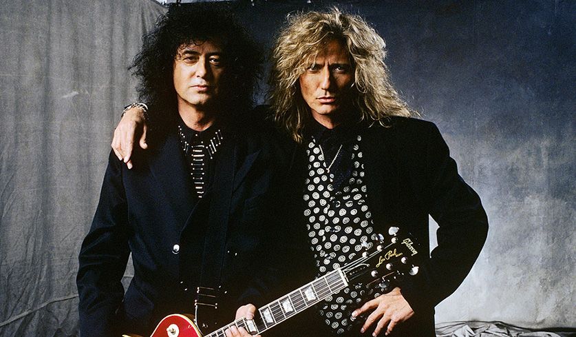 Foto von Jimmy Page und David Coverdale aus dem Jahr 1993.