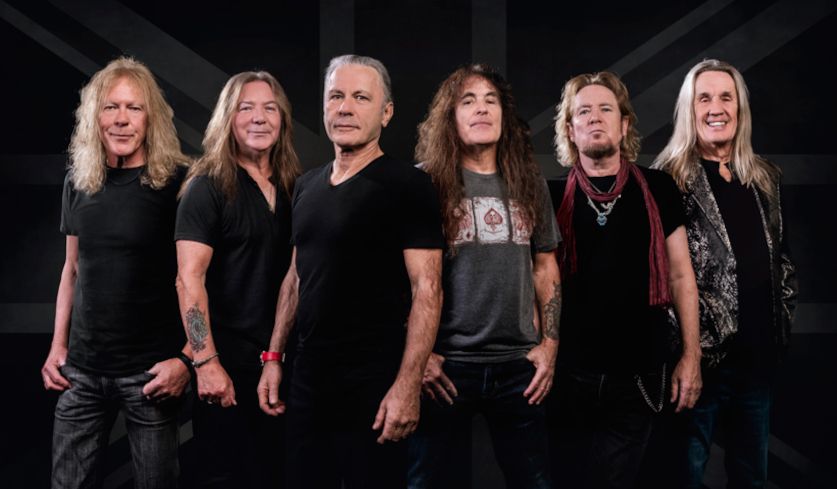 Bandfoto von Iron Maiden aus dem Jahr 2024 von John McMurtrie.