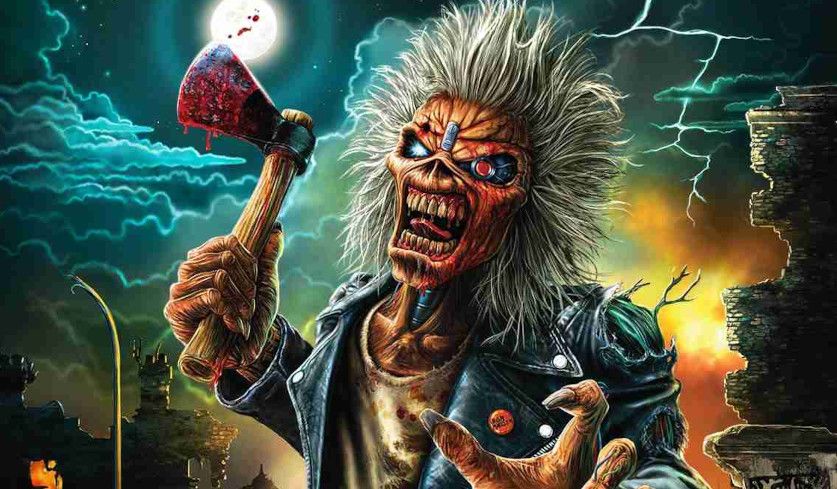 Ausschnitt aus dem Tourposter der "Run For Your Lives"-Tour von Iron Maiden.