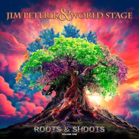 Cover des Jim Peterik & World Stage-Albums "Roots & Shoots, Vol.1".