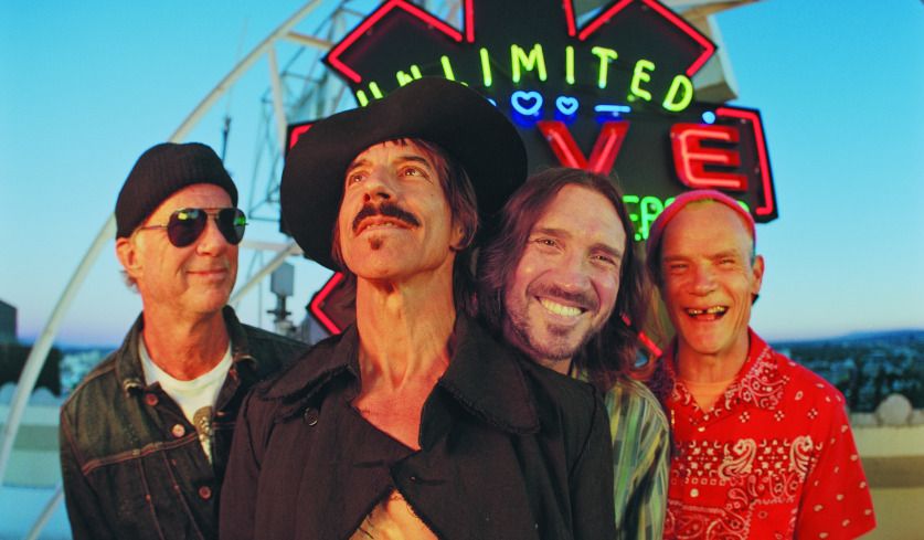 Bandfoto der Red Hot Chili Peppers aus dem Jahr 2022.