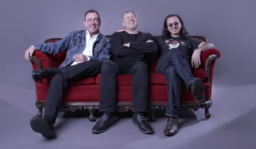 Bandfoto von Rush aus dem Jahr 2012 von Andrew MacNaughtan (bereitgestellt von Warner Music).