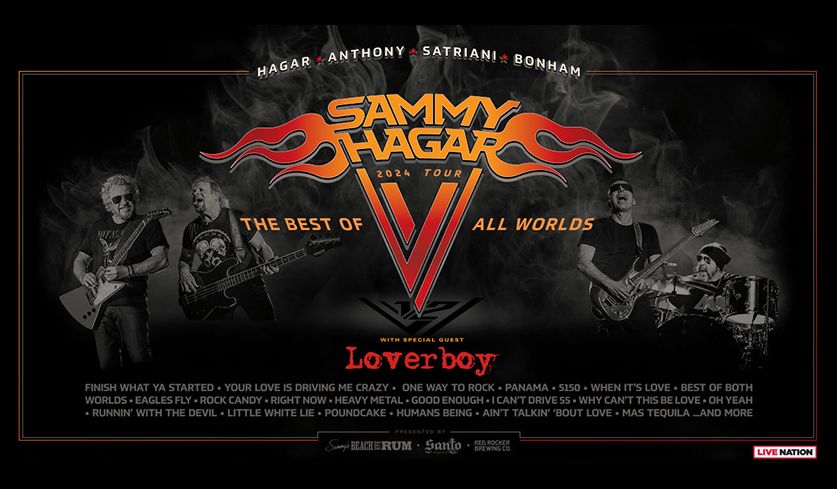 Headergrafik der Sammy Hagar-Tour 2024 von Live Nation.