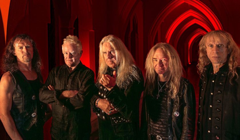 Bandfoto von Saxon aus dem Jahr 2023 von Ned Wakeman.