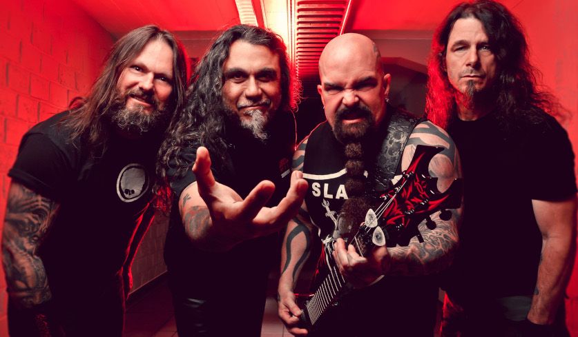 Bandfoto von Slayer aus dem Jahr 2014 von Tim Tronckoe (bereitgestellt von Nuclear Blast).