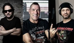Collage von Dave Lombardo, Jeff Waters und Stu Block.