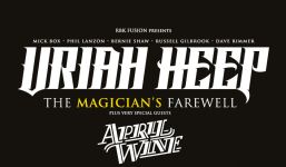 Ausschnitt aus dem Tourposter der "The Magicians Farewell-Tour 2026" von Uriah Heep