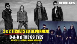 Verlosungsgrafik zum D-A-D & The 69 Eyes-Gig in München.